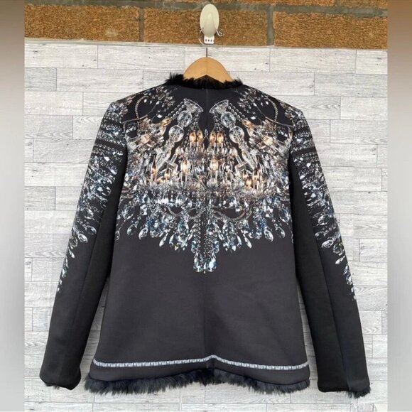 Clover Canyon Chandelier Print Blazer Jacket reversible faux fur medium - Picture 6 of 16